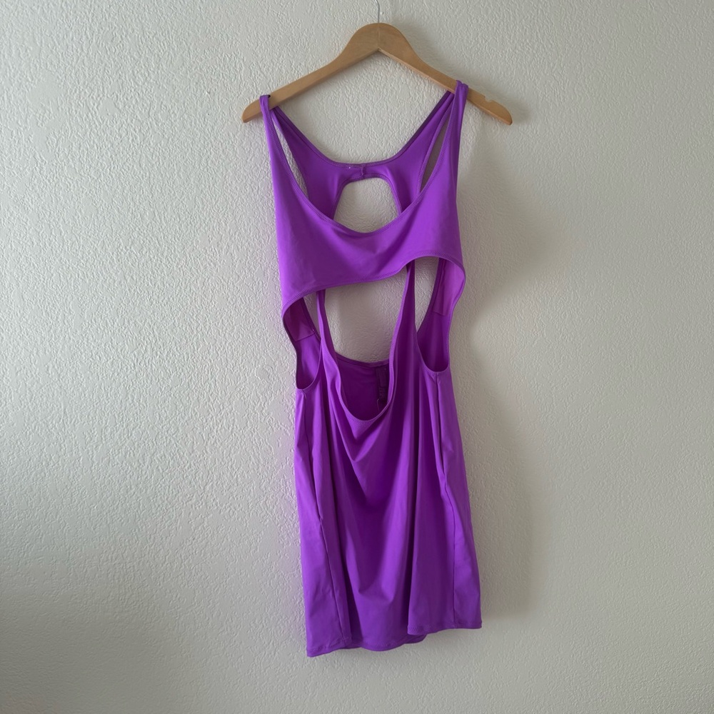 NWT Skims Recycled Swim  Cut Out Tank Dress in Violet - Picture 5 of 8